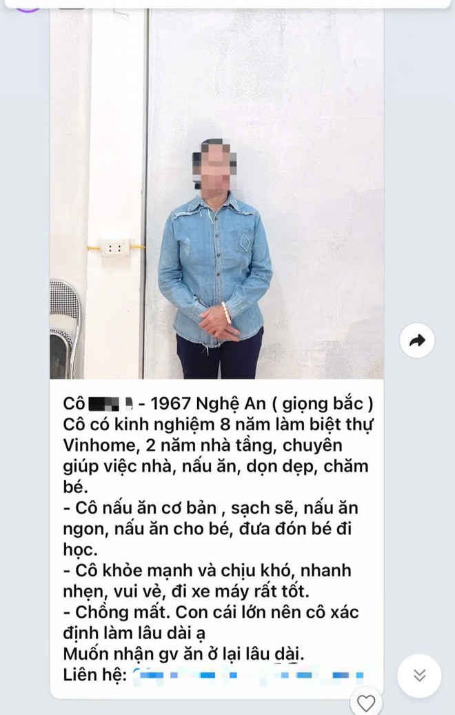 Giúp việc O theo lời "quảng cáo" của Công ty TNHH Thương mại và dịch vụ Home Sky