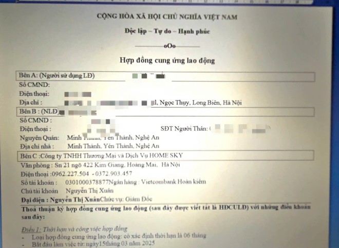 Giúp việc O vừa ký hợp đồng làm cho nhà chị H hơn 1 tháng nay